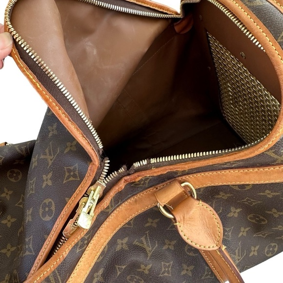 Authentic Louis Vuitton Monogram & Vachetta Leather Dog Pet Carrier Sac Chien 50 - Picture 15 of 15